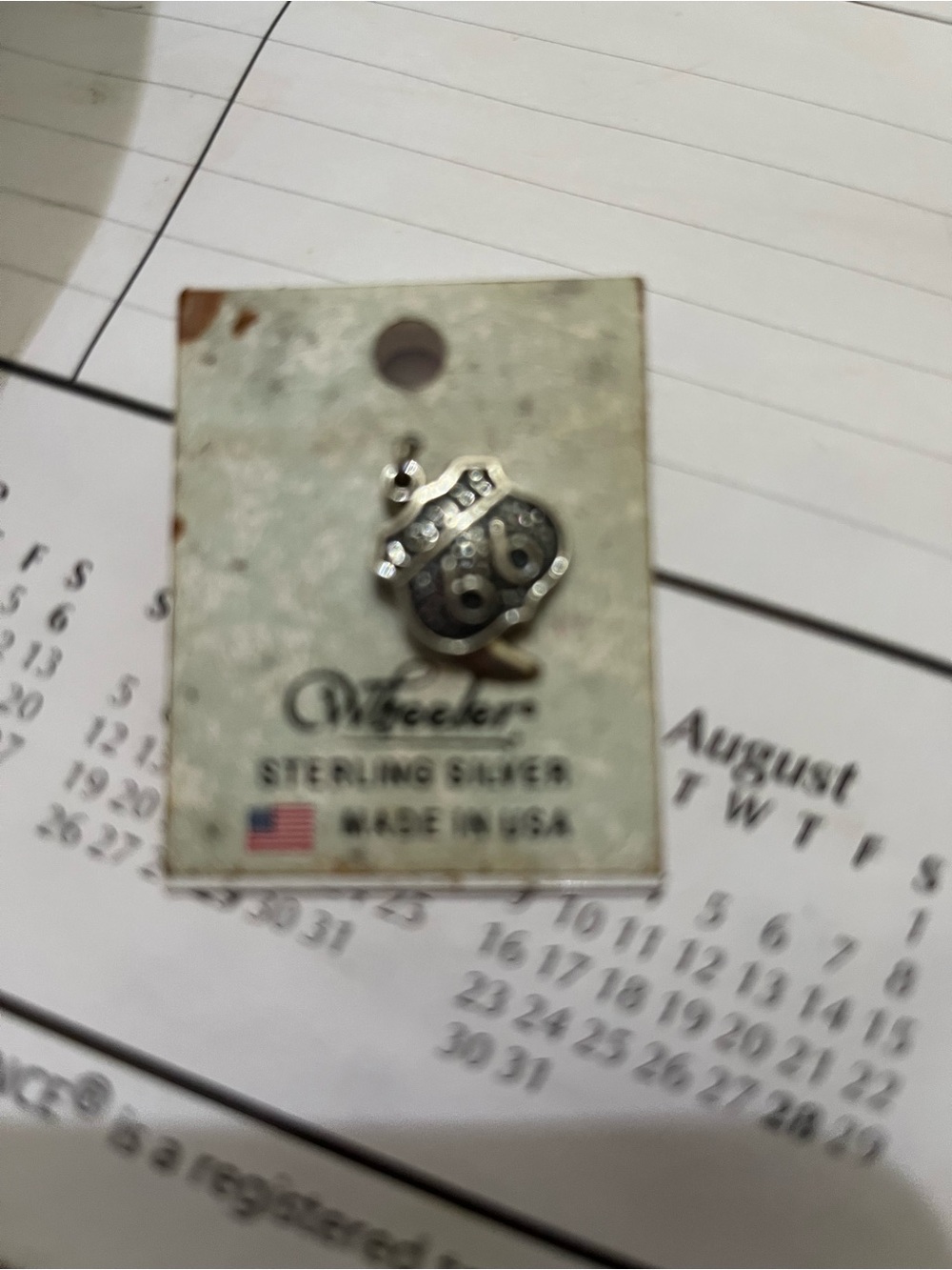 Sterling Silver Owl Charm Necklace Pendant - Silver